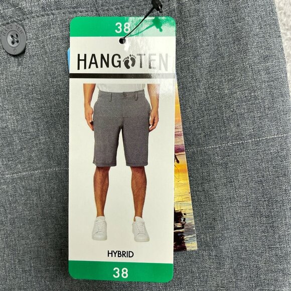 NEW Hang Ten Men's Size 38  Hybrid Shorts Quick Dry Stretch Fabric Gray - Picture 7 of 10